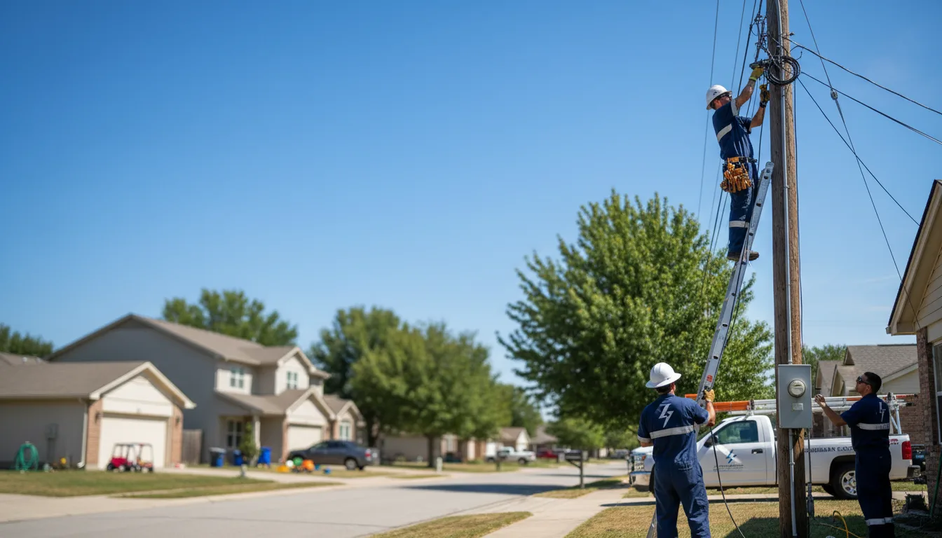 Residential electrician providing installation services in South Roxana, IL
